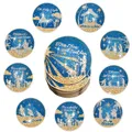 Weihnachts Diamantmalerei Untersetzer Set Holz Anti-Rutsch Party – Farbe AA1561B