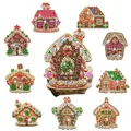 Weihnachts Diamantmalerei Untersetzer Set Holz Anti-Rutsch Party – Farbe AA1550B
