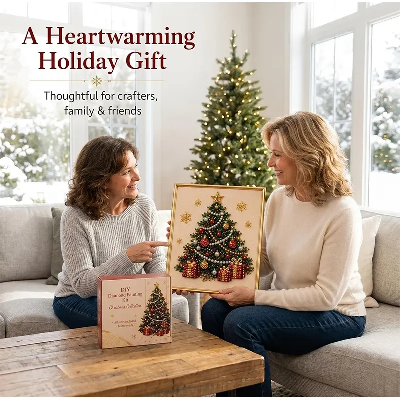 Weihnachts Perlen Diamantmalerei 20 bis 30 cm
