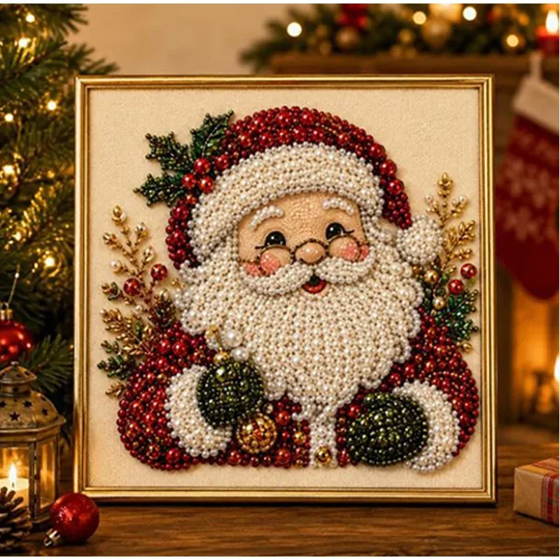 Weihnachts Perlen Diamantmalerei 20 bis 30 cm