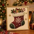 Weihnachts Perlen Diamantmalerei 20 bis 30 cm – Farbe Model E