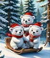 Weihnachts Tier Diamantmalerei 20 bis 70 cm – Farbe Gelb (02)