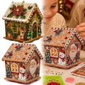Weihnachtshaus Diamantmalerei Holz 3D Ornamente – 1