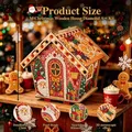 Weihnachtshaus Diamantmalerei Holz 3D Ornamente – 2