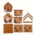 Weihnachtshaus Diamantmalerei Holz 3D Ornamente – 6